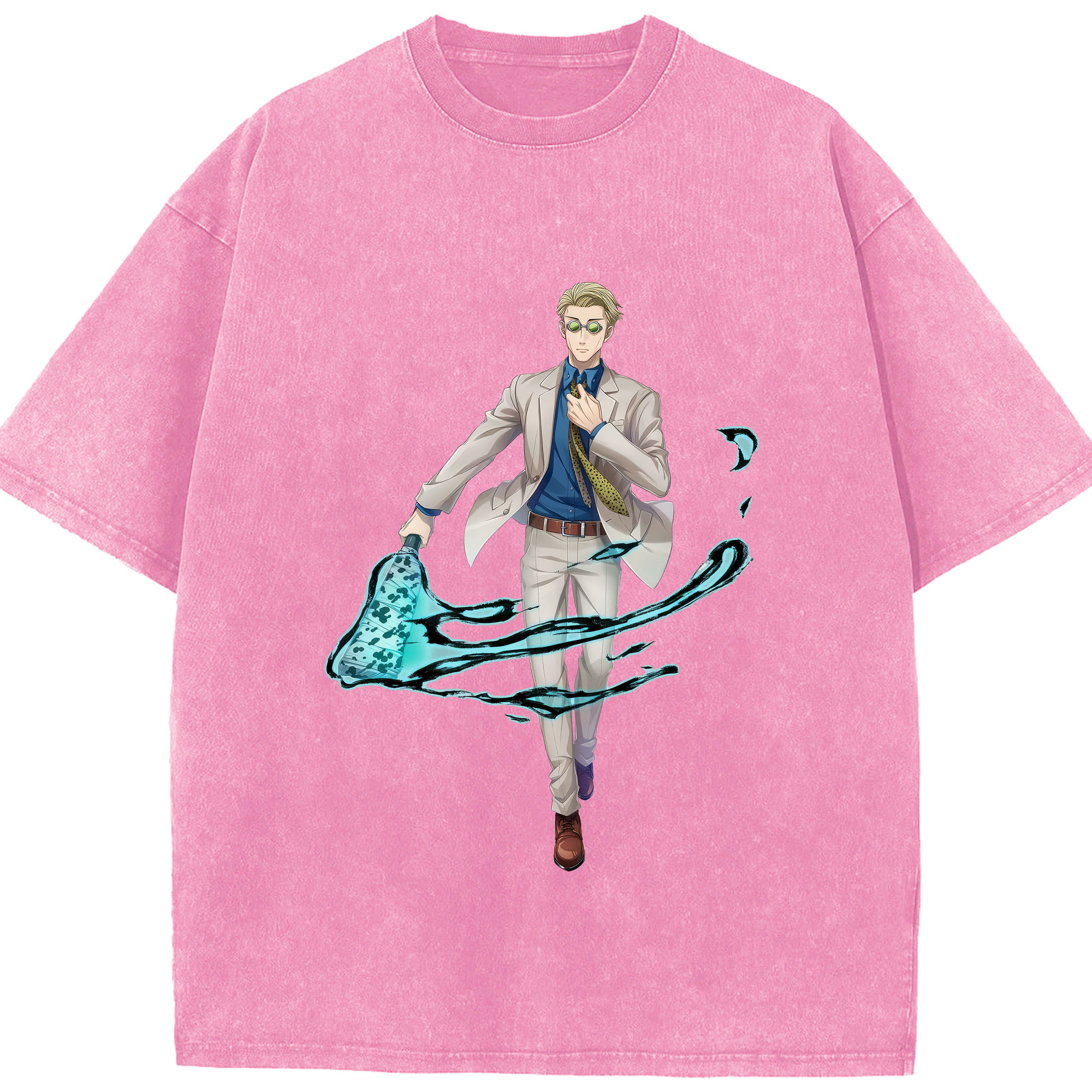 （画像用） 呪術廻戦 Jujutsu Kaisen 綿100% ヴィンテージ風 半袖Tシャツ（フロントプリント）
